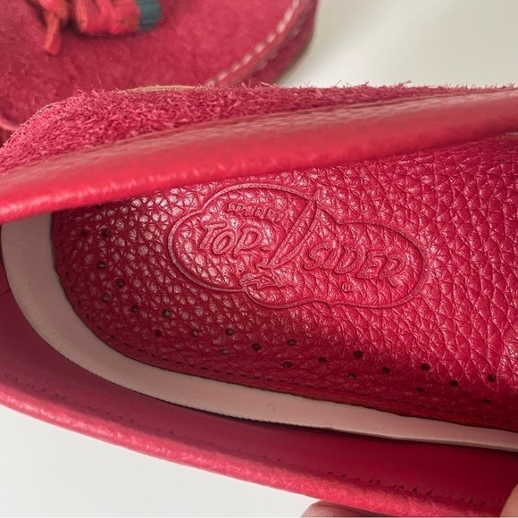 Sperry Cloud Authentic Original Red Suede Tassel Loafers Men Size 6 Rare Preppy main image 6